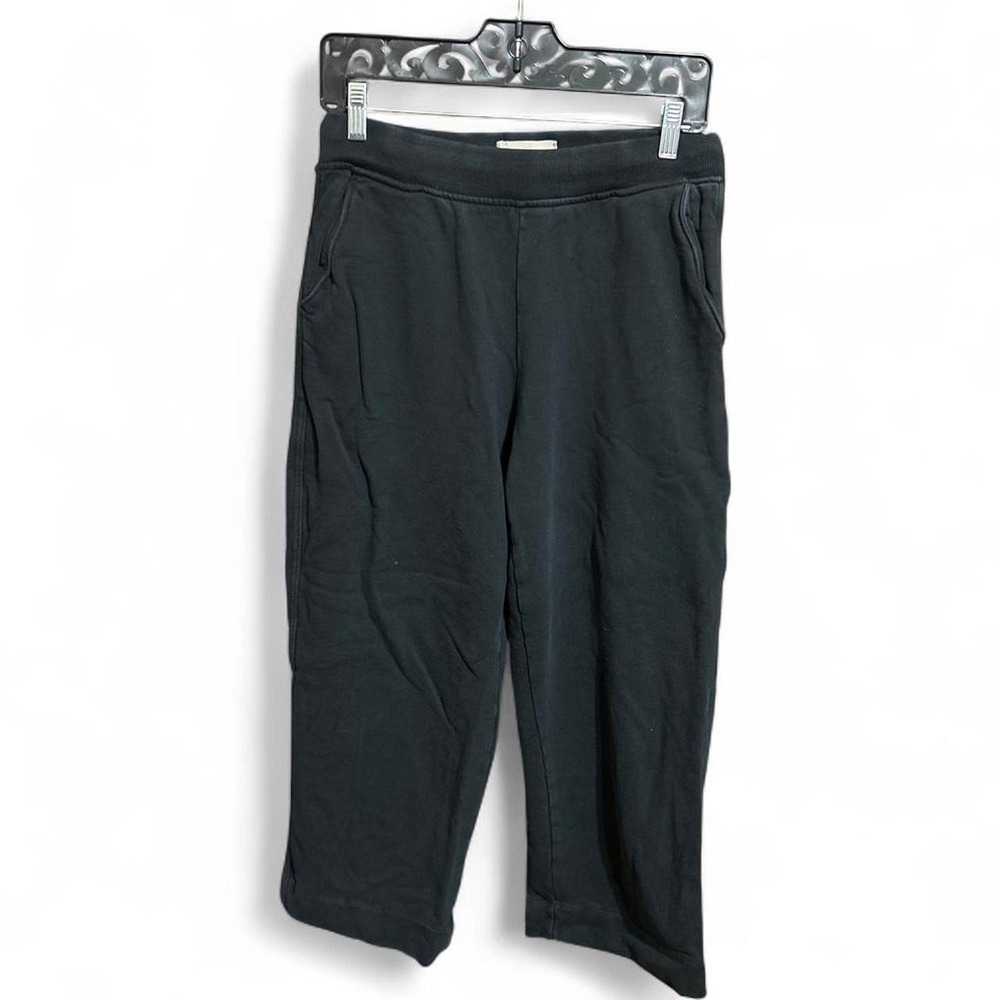 Everlane Women's Track Wide-Leg Sweatpants in a washed black - M